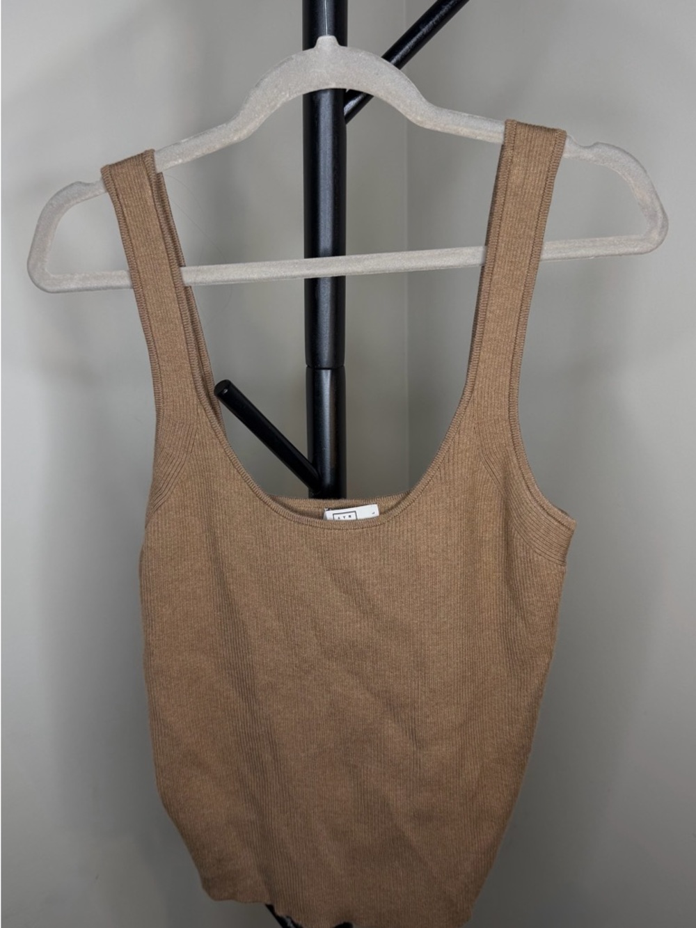 AYR Brown Ribbed Tank Top - Women